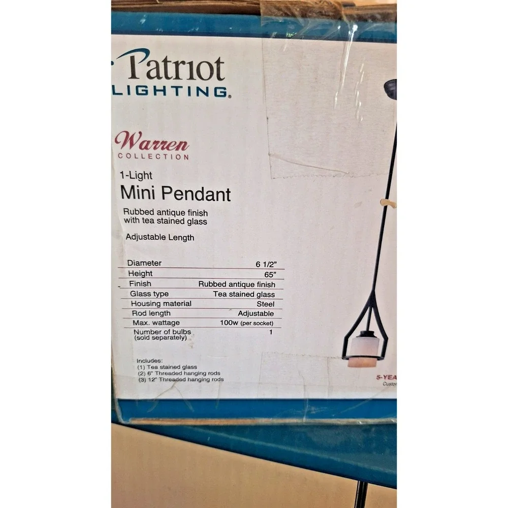 Patriot Lighting -Lot Of 2  Rubbed Antique Finish Warren Collection